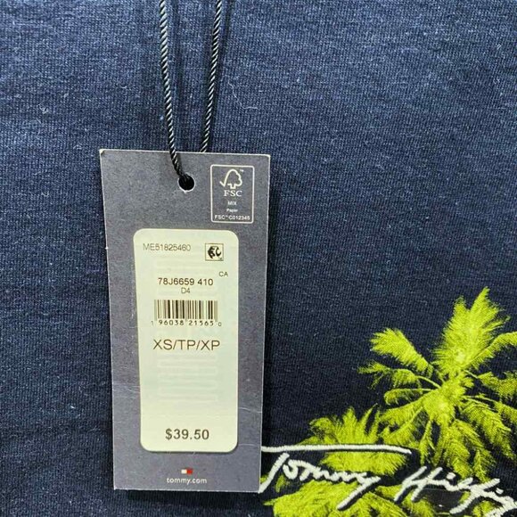 M NWT Tommy Hilfiger Mens Palm Tree Tee 78J6659 410 - Picture 5 of 5